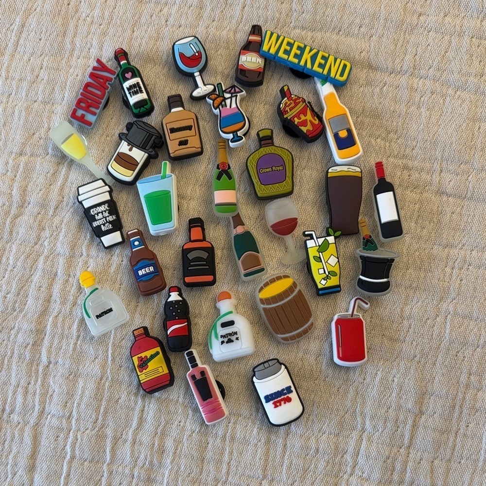 Colorful Drink-Themed Shoe Charms